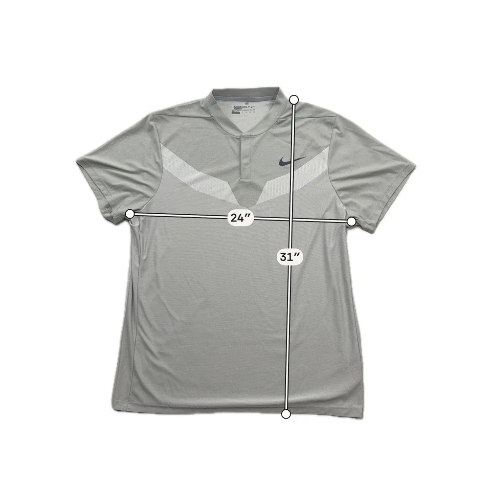 Nike Golf Polo Shirt Modern Fit Blade Collar Grey Mens XXL 833151-012